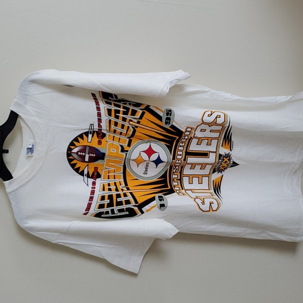 Vintage Official Pittsburgh Steelers 1995 Champions Tee Shirt
